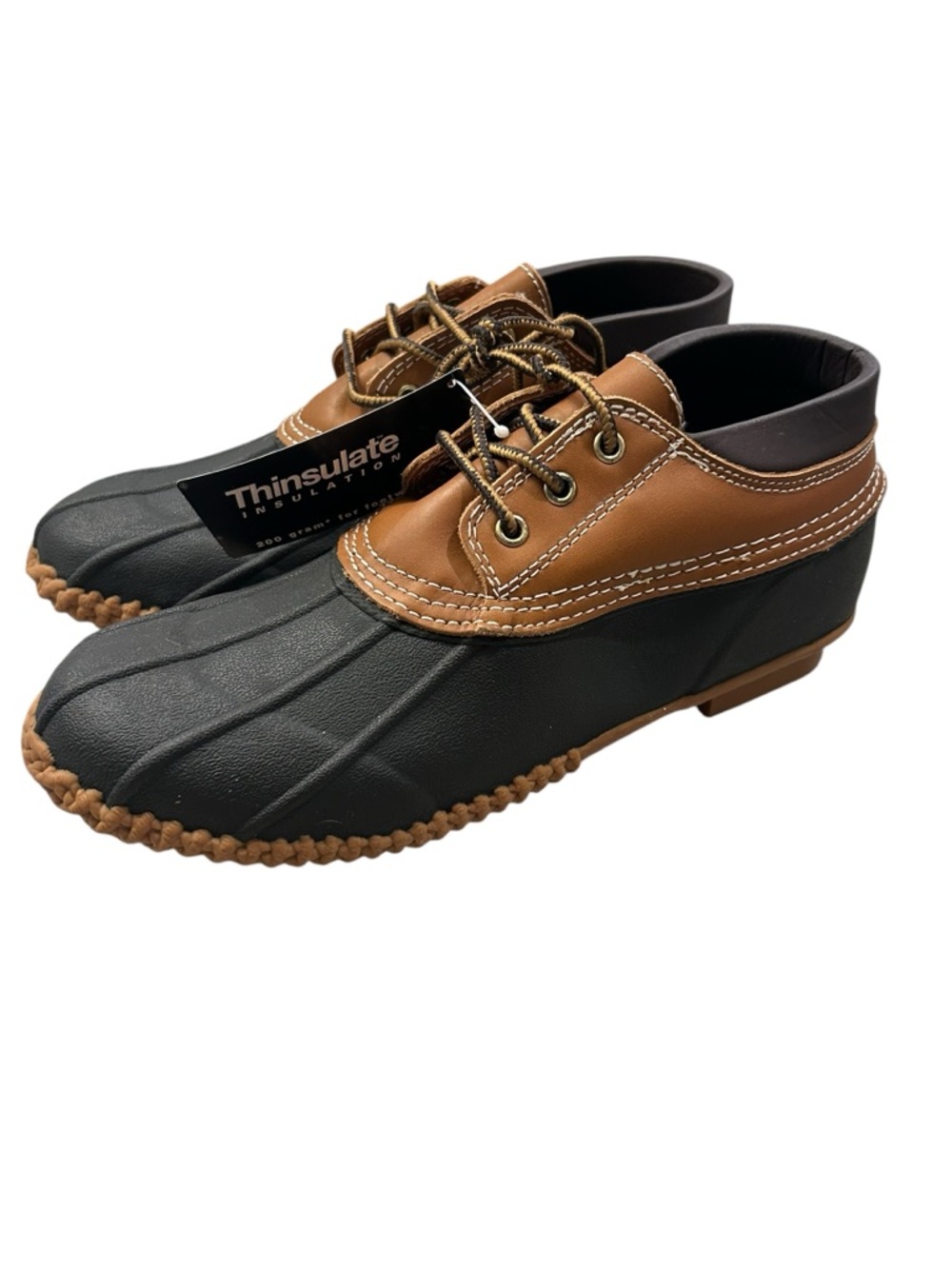 SOGGS 3M Thinsulate Men's Black  Brown Duck Gum Style Shoes 12 Waterproof NWT